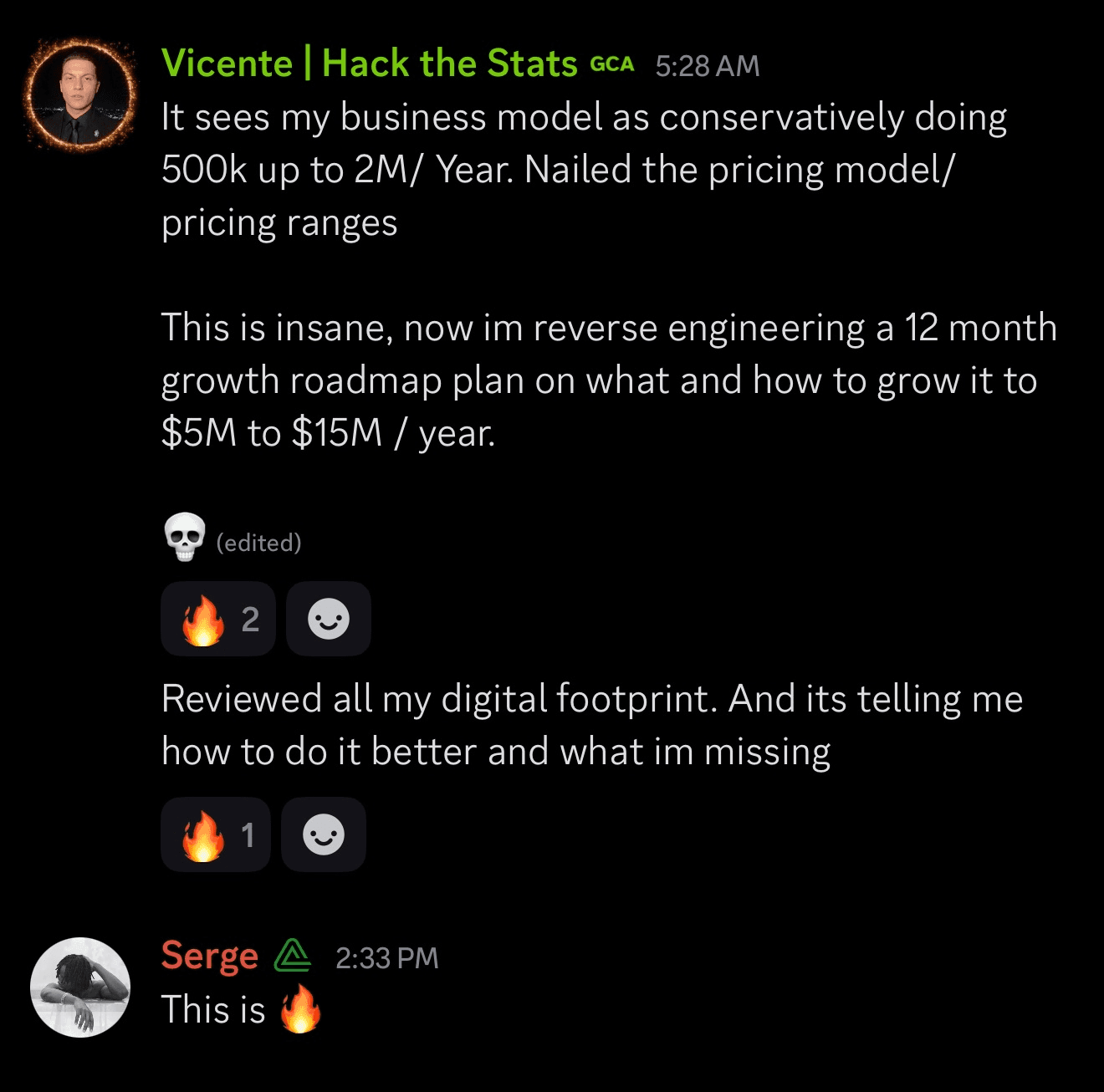 Vicente forecasts $5M-$15M year with roadmap